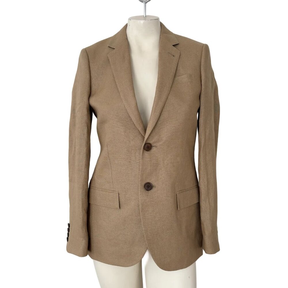 NWT J.CREW 100% Irish Linen Ludlow Blazer in British Khaki  SZ 4